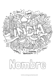 Colorear gratis Mandala Geografía Simbolos País India