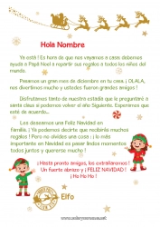 Colorear para personalizar Elfos de navidad Cartas de elfos bromistas Carta de Despedida del Elfo