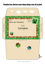 Kostenlose Malvorlage Bedruckbare Umschläge Videospiel