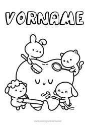 Kostenlose Malvorlage Kawaii Milchzahn Zahnbürste