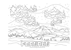 Gratis fargelegging Naturlandskap Finland Fjell