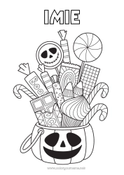 Rysunek za darmo Cukierki Cukierek albo psikus? Halloween Słodkości, łakocie Słodka laska