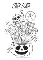Free drawing Sweets Trick or treat Halloween Treats Lollipop