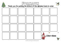 Gratis fargelegging Julealver Julelittens oppdrag Barnaktiviteter Alfabet Bokstav i alfabetet