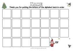 Colouring to customise Christmas Elves Christmas Elf's Mission Children's Activities Alphabet Letter Of The Alphabet