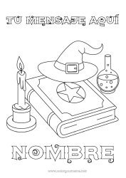 Dibujo libre Bruja Halloween Libro Lectura Mago