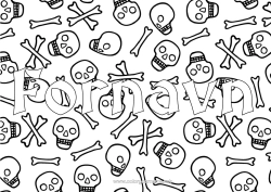 Gratis fargelegging Skjelett Halloween Pirat Kranium Dekorert navn Dekorativ bakgrunn