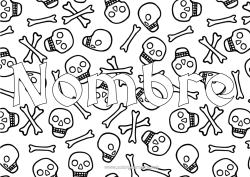 Colorear gratis Esqueleto Halloween Pirata Calavera Nombre decorado Fondo decorativo
