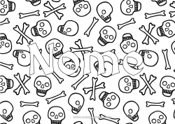 Colorare per personalizzare Scheletro Halloween Pirata Teschio Nome decorato Sfondo decorativo
