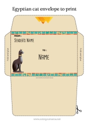 Free drawing Cat Animal Envelope Egypt Dog and cat Elf on the Shelf Trip Envelope for Elf on the Shelf Mail