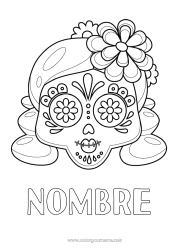 Dibujo libre Calavera Día de los Muertos Catrina Calaveras