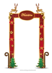 Dibujo libre Reno Navidad Cartas de elfos bromistas Animales del bosque Puerta Carta de Llegada del Elfo