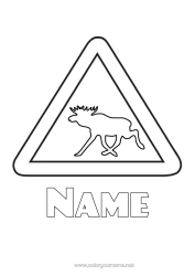 Colouring to customise Reindeer Animal Canada Forest Animals Finland Sweden Norway Moose