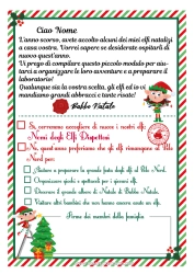 Colorare per personalizzare Lettere di elfi scherzosi Lettera di Arrivo degli Elfi