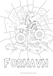Gratis farvelægning Dinosaurer Køretøjer Bil Biler, varevogne og campingvogne Racerkøretøjer og baner Andre køretøjer Monstertruck