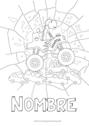 Dibujo libre Dinosaurios Vehículos Coches Automóviles, furgonetas y autocaravanas Vehículos de carreras y pistas Otros vehículos Coche monstruo