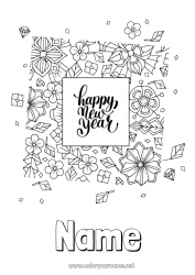 Free coloring Happy new year 