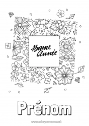 Coloriage gratuit Bonne année Message 