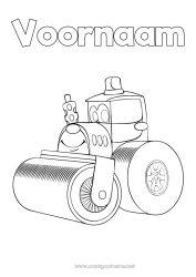 Gratis tekening Voertuigen Bouwvoertuigen Bouwberoepen Walsen (compacteerders)