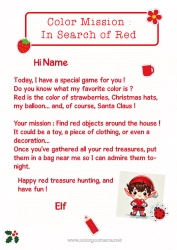 Coloring to customize Christmas Elf's Mission Children's activities I spy