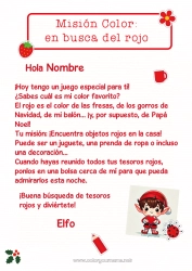 Colorear para personalizar Misión del Elfo de Navidad Actividades para niños Buscar y encontrar