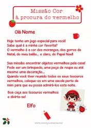 Desenho para personalizar Missão do Elfo de Natal Atividades para Crianças Ache e Encontre