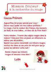 Coloriage à personnaliser Mission du lutin de Noël Activités enfants Cherche et trouve