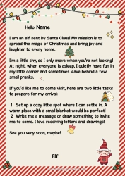 Colouring to customise Letters From Mischievous Elves Letter From The Elf