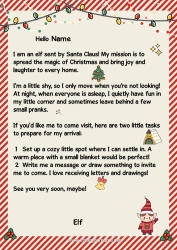 Free drawing Letters from prankster elves Elf Arrival Letter