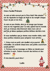 Coloriage gratuit Lettres de lutins farceurs Lettre d'arrivée du lutin