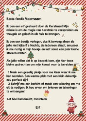 Gratis kleurplaat Brieven van ondeugende elfjes Elf Aankomstbrief