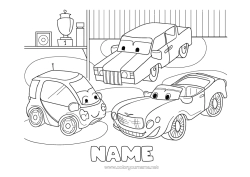 Colouring to customise Vehicles Car Cars, Vans And Motorhomes Cartoon Character Vehicles