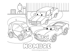 Dibujo libre Vehículos Coches Automóviles, furgonetas y autocaravanas Dibujo animado Vehículos con personajes