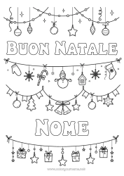 Disegno gratuito Pupazzo di neve Natale Decorazioni di Natale Ghirlanda di Natale Messaggio 