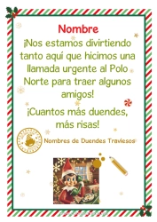 Dibujo libre Elfos de navidad Misión del Elfo de Navidad Cartas de elfos bromistas Carta de Llegada del Elfo Duende de Navidad extra Ideas Traviesas del Duende de Navidad