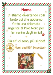 Disegno gratuito Elfo di Natale Missione dell'Elf di Natale Lettere di elfi scherzosi Lettera di Arrivo degli Elfi Elfo di Natale aggiuntivo Scherzi e Idee per Elfi di Natale