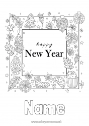 Free coloring Happy new year 