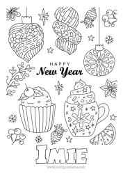 Rysunek za darmo Szczęśliwego Nowego Roku! Wiadomość 