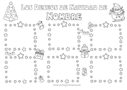 Colorear gratis Navidad Carta a Papa Noel Actividades para niños Lista de regalos para Papá Noel