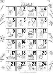 Colouring to customise Christmas Children's Activities Advent Calendar Calendars And Planners.