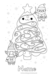 Colouring to customise Christmas Tree Christmas Elves Elf Colouring Pages Children's Activities Easy Colouring Pages Maze