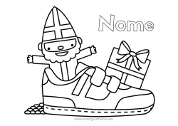 Desenho para personalizar Presentes Sapato São Nicolau