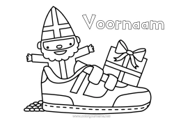 Gratis tekening Cadeaus Schoen Sinterklaas