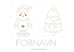 Gratis fargelegging Juletre Julealver Jul Fargelegging av nisser Barnaktiviteter Enkle fargelegginger Tegn og farglegg