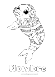 Colorear para personalizar Invierno Animales Foca Suéter