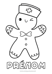 Dessin gratuit Noël Pain d'épices Métiers de la santé Infirmier, Infirmière