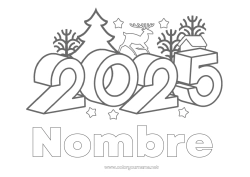 Colorear gratis Feliz año 2025