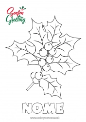 Disegno gratuito Buon Anno Agrifoglio