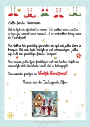 Gratis kleurplaat Kerstelf Brieven van ondeugende elfjes Elf Vertrekbrief