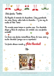 Colorear gratis Elfos de navidad Cartas de elfos bromistas Carta de Despedida del Elfo